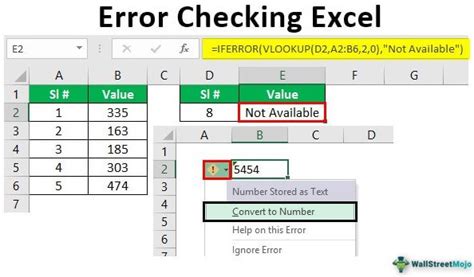 Excel Error Checking