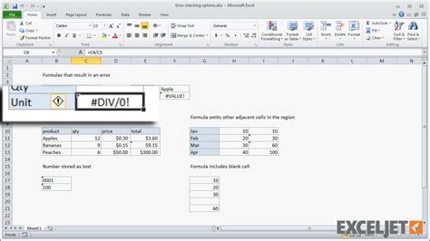 Excel Error Checking Tool on Mac