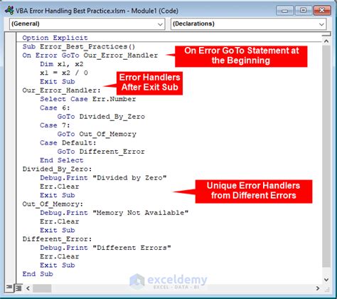 Excel Error Handling Gallery