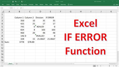 Excel Error Match Function