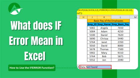 Excel Error Match Iferror