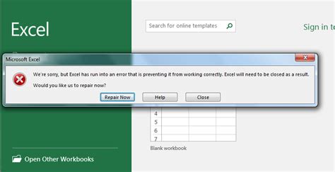 Excel Error Messages