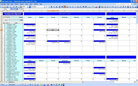 Excel events