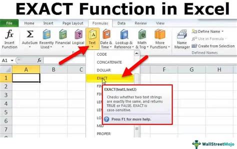 Using the EXACT Function in Excel