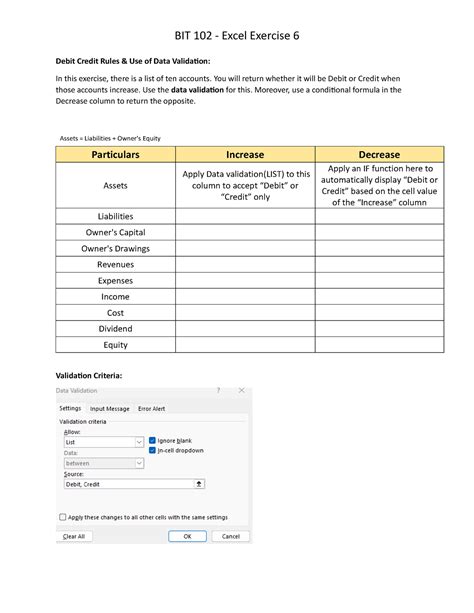 Excel Exercise 6