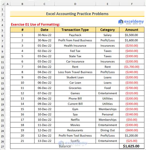 Excel Exercise 8