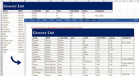 Excel Export Word Table