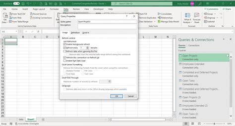 Excel External Data Sources