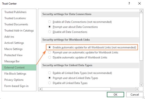 Excel External Link Update