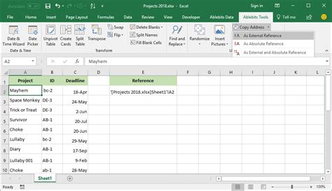 Excel External References