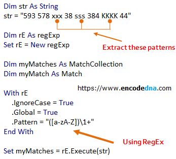 Excel Extract Numbers REGEX PATTERN