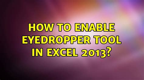 Excel Eyedropper Tool