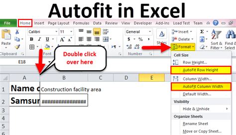 AutoFitting Field Names in Excel