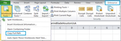 Excel File Location