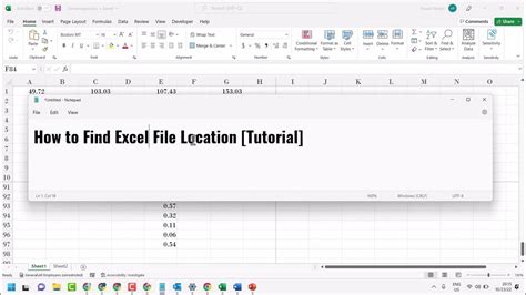 Excel File Locations