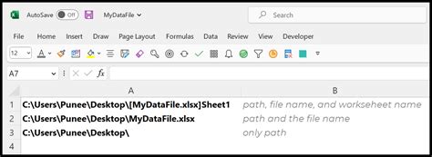 Excel File Path Formula Explained