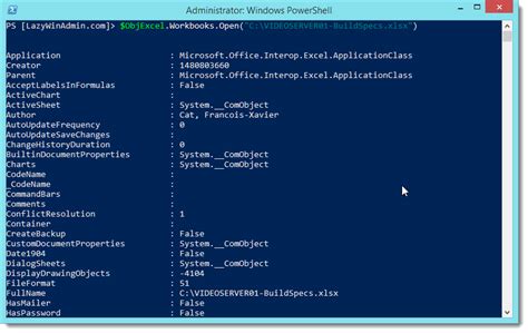 Excel File Reading PowerShell