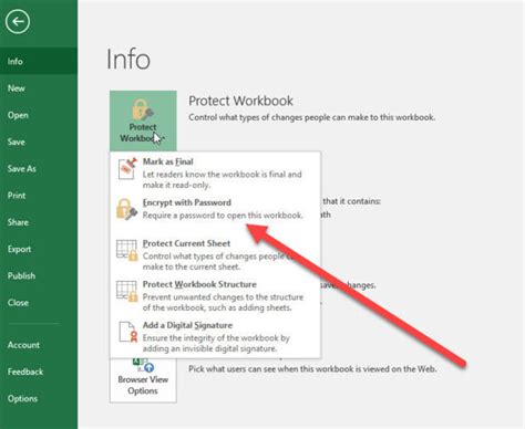 Security considerations for sharing Excel files