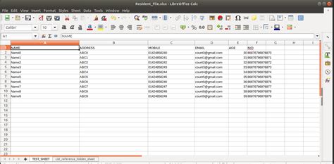 Excel File Structure