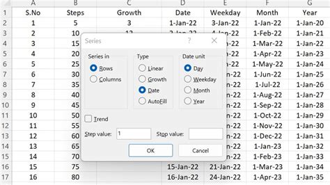 Excel Fill Series Formula Errors