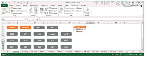 Excel Filter Button