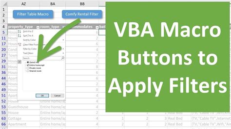 Excel Filter Button