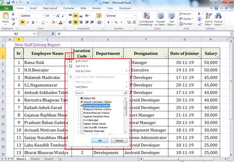 Excel Filter by Category