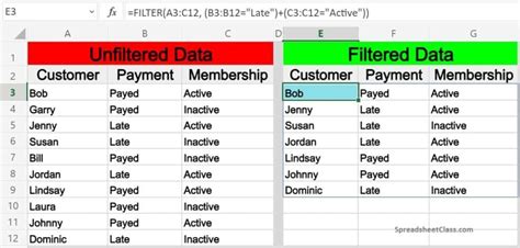 Excel Filter by Condition Example