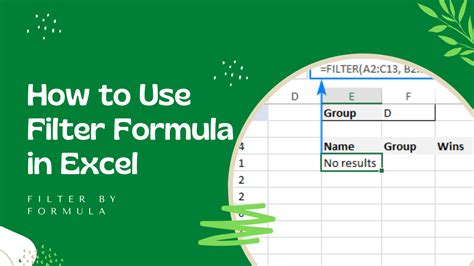 Excel Filter by Formula