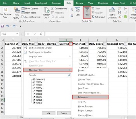 Excel Filter by Quantity