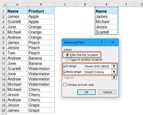 Excel Filter by Value