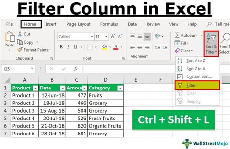 Filtering columns for data analysis