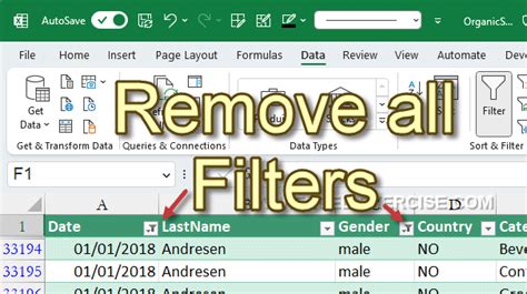 Excel Filter and Delete