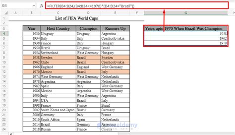 Excel FILTER Function for Multiple Criteria Example