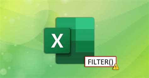 Excel filter function not working