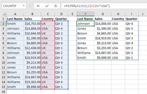 Excel FILTER Function Syntax