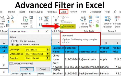 Excel Filter Gallery