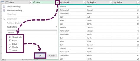 Power Query Example for Filter List in Excel