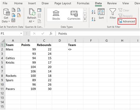 Excel Filter Not Blank Cells