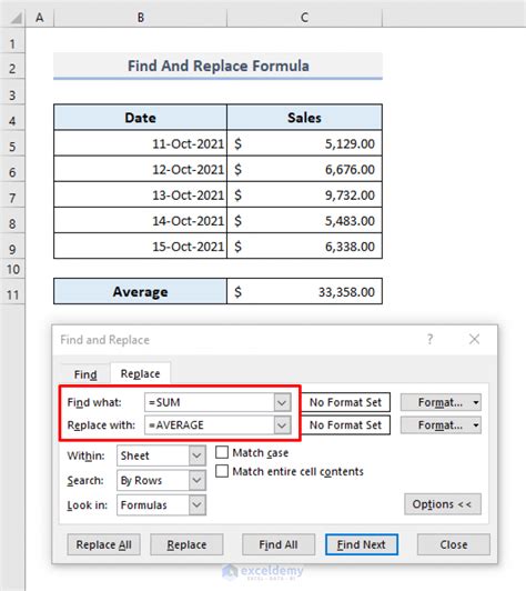 Excel Find and Replace Multiple Values