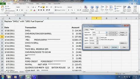 Excel Find and Select Function