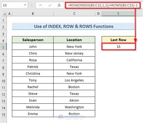 Excel Find Last Row with Data