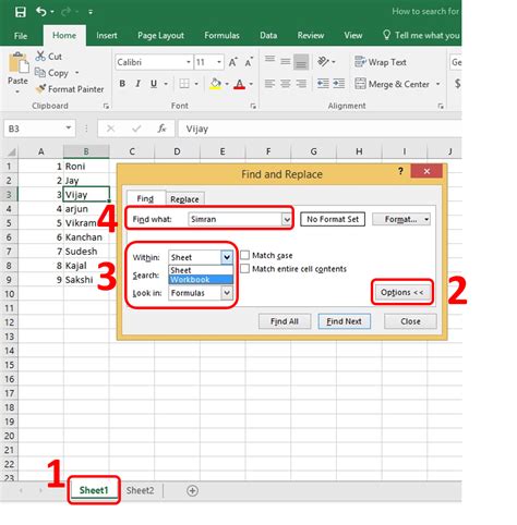 Excel Find Question Mark Method 3