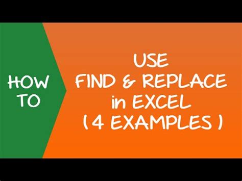 Excel Find and Replace Tips