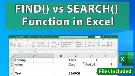 Excel FIND and SEARCH Functions