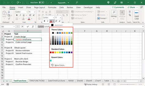 Highlight Words in Excel using Find and Select