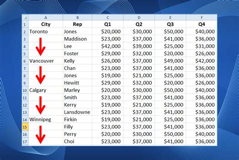 Excel First Cell Value