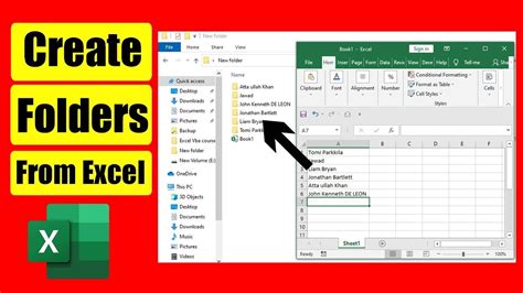 Excel Folder Creation