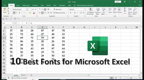 Excel Fonts Gallery