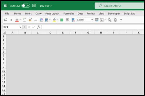 Excel for Web greyed out issue